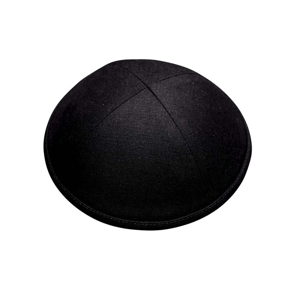Black Linen Kippah Kippah4u