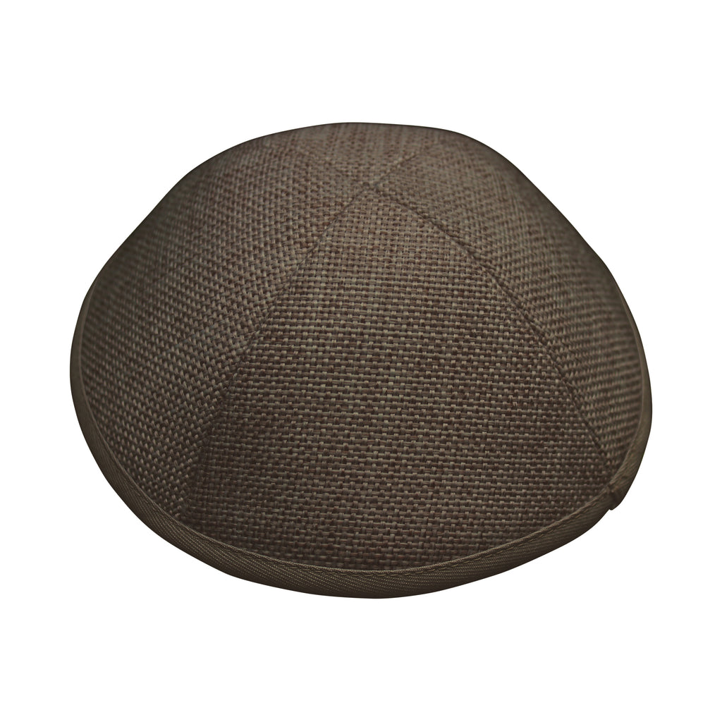 Brown Burlap Kippah
